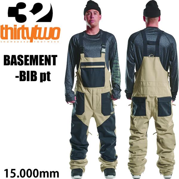 サーティーツー 21-22 スノーボードウェア ビブパンツ BASEMENT -BIB  