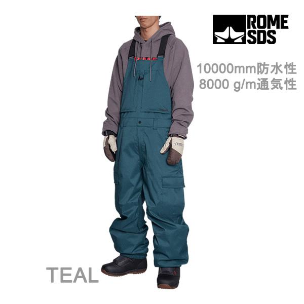 ROME ローム ウェア 22-23 BAGGY CARGO BIB -pant ビブパンツ / TEAL
