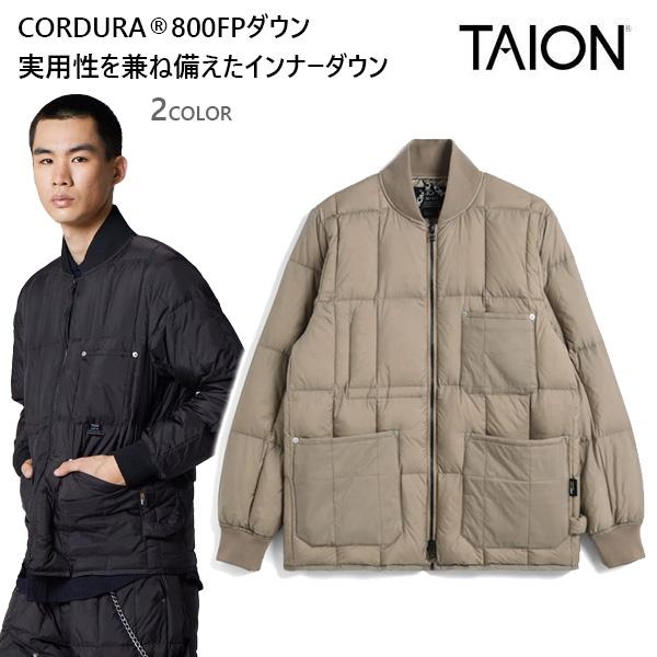 TAION（タイオン） ダウン ワーク リブネックWジップ ダウンジャケット