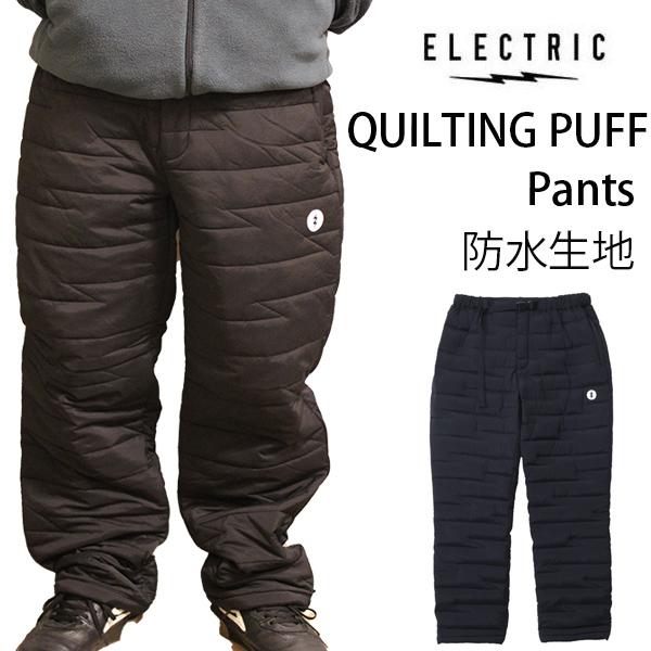 ELECTRIC（エレクトリック） 防水生地 QUILTING PUFF PANTS / BLACK