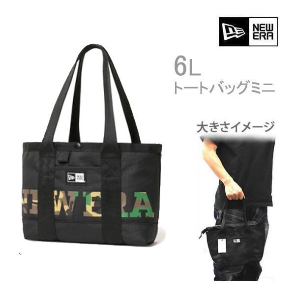 ニューエラ トートバッグ ミニ 6L ワードマークロゴ ブラック × ウッドランドカモ (14518204) newera バッグ ゴルフ サブバッグ   爆買