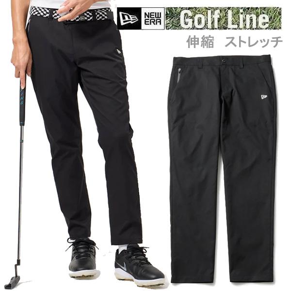 ニューエラ ゴルフ テーパード ストレッチ パンツ サイドロゴ ブラック ( 14859905 ) 日本正規品 newera GOLF ゴルフ
