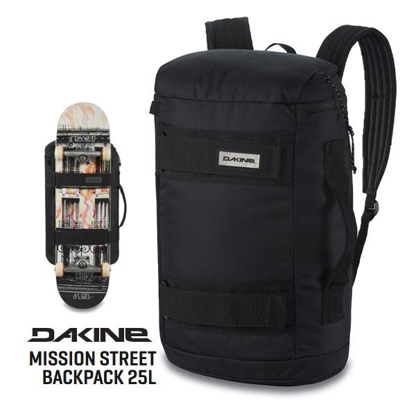 DAKINE リュック 黒 スケートボード柄 DAKINE（ダカイン） リュック DAKINE MISSION STREET BACKPACK 25L BLK