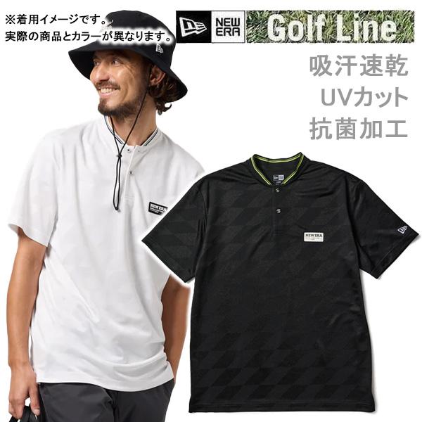 NEWERA GOLF 半袖 ショートカラーポロシャツ ブラック XXLサイズ NEW ERA（ニューエラ） ゴルフ 半袖 ショートカラーポロシャツ