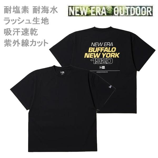 ニューエラ tシャツ 半袖  水陸両用 オーバーサイズド Tシャツ Buffalo.NENY1920 ブラック(14774257) NEWERA アウトドア 爆買