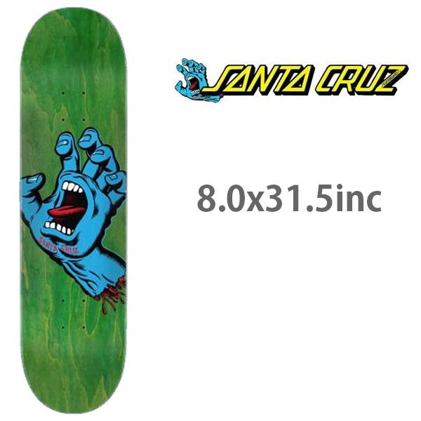 SANTA CRUZ（サンタクルーズ） スケボーデッキ SCREAMING HAND GREEN