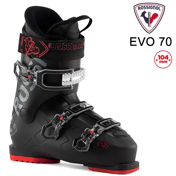 ロシニョール スキーブーツ EVO 70 ブラック レッド（23-24 2024) ROSSIGNOL スキーブーツ 初心者向け