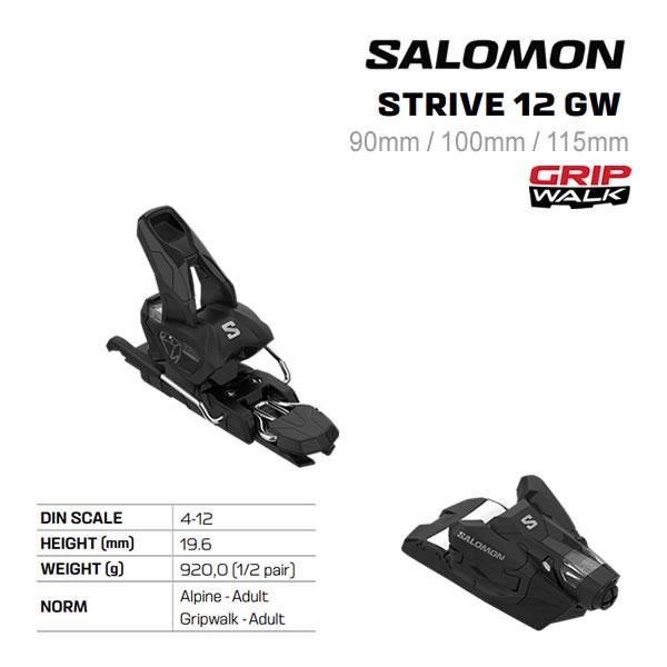 SALOMON サロモン ビンディング STRIVE 12 GW Black-Silver スト SALOMON サロモン ビンディング STRIVE 12 GW Black-Silver スト