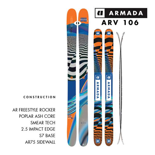 ARMADA アルマダ スキー板 エーアールブイ 106 ARV 単品 (板のみ ARMADA アルマダ スキー板 エーアールブイ 106 ARV 単品 (板のみ
