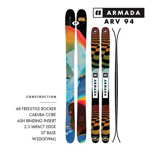 ARMADA（アルマダ） スキー板 エーアールブイ 94 ARMADA ARV 94 単品