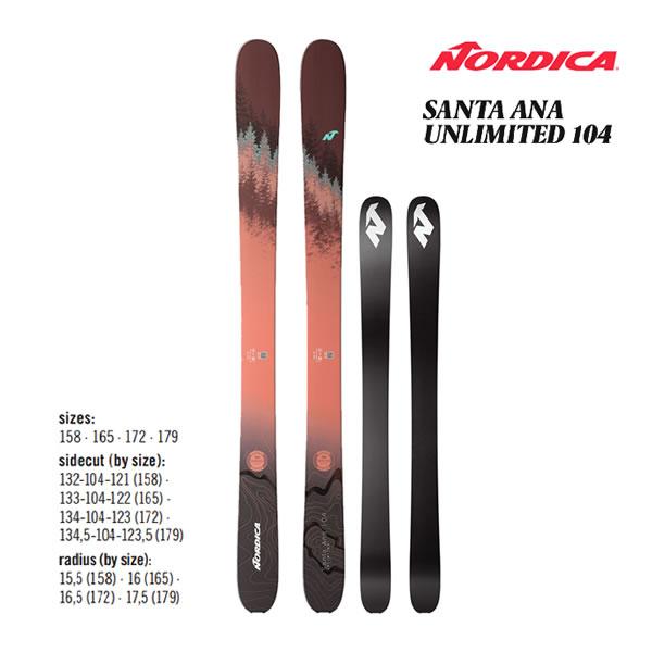 NORDICA（ノルディカ） スキー 2024 SANTA ANA 104 UNLIMITED サンタナ