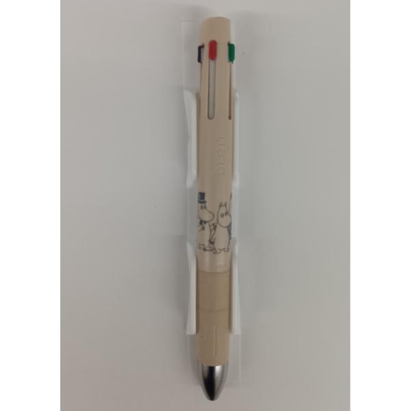 【メール便OK】ゼブラ 限定 ムーミン　 ブレン Bl-en　 4色ボールペン+シャープ0.5　B4SAS88-MM-GRE　グレージュ