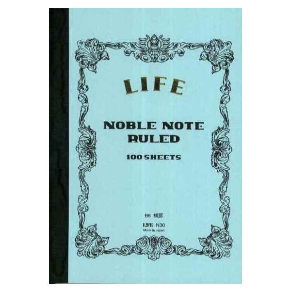 LIFE ライフ　NOBLEノート　B6 RULED　6ｍｍ罫線　Ｎ30