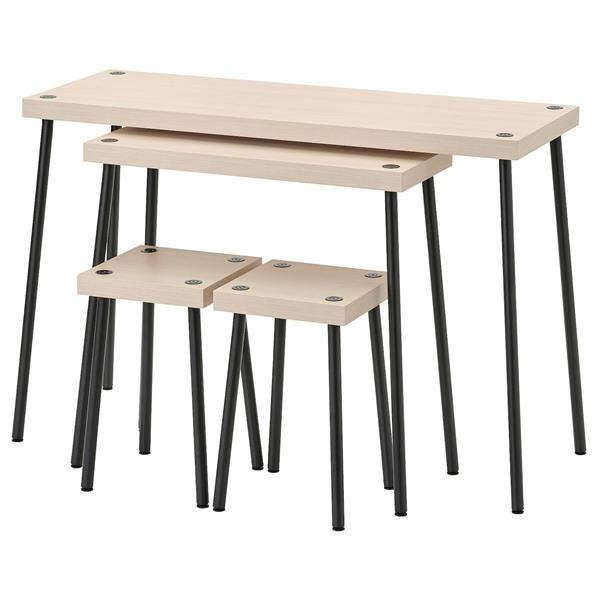 イケア　IKEA フリードネス　FRIDNÄS ネストテーブル2脚　スツール2脚 IKEA/イケア/通販】FRIDNAS フリードネス ネストテーブル スツール付き