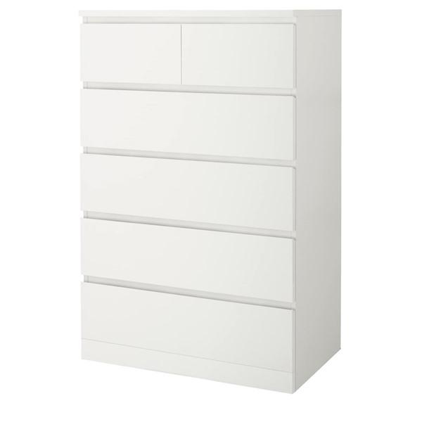 送料込みIKEA イケア　MALM マルム　ホワイト　5段 IKEA/イケア/通販】MALM マルム チェスト（引き出し×6