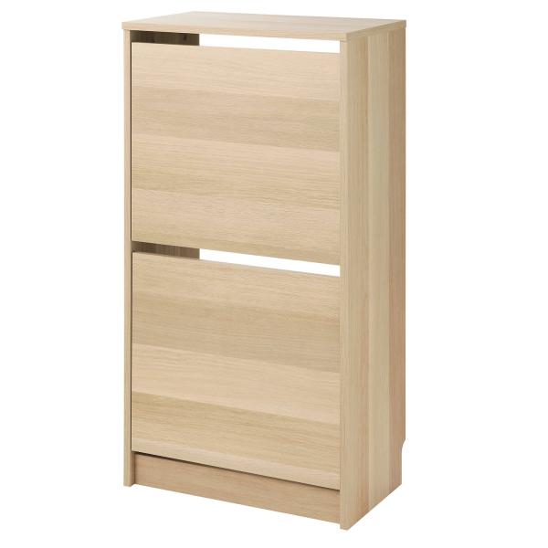 IKEA/イケア/通販]BISSA ビッサ シューズボックス2段, オーク調