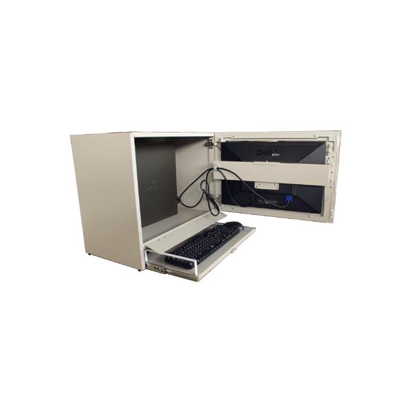 防塵ラック Tidy Box 23 G ライトグレー PCケース ホコリ 排熱 フィルター ファン 埃 盗難防止 鍵付き
