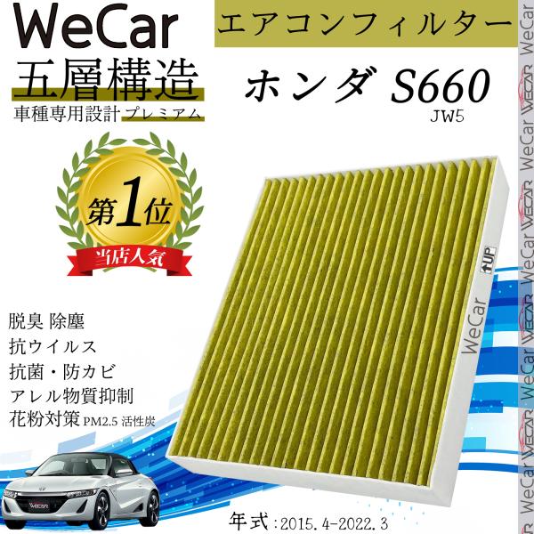 【対応車種】ホンダ S660 【対応年式】2015.4-2022.3 【対応型式】JW5  【ご使用上の注意】使用前に必ずお読みください。【注意事項】※作業はエンジン及びエアコンを停止した状態で行ってください。※フィルターの適合車種は、パッ...