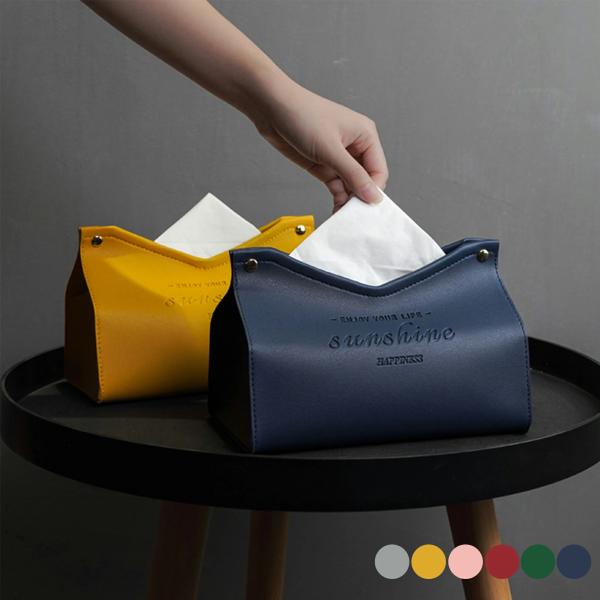 商品説明商品名 ティッシュカバー/ティッシュケースサイズ 26×13×15cm(cm)のティッシュを基準に作られています材質 PUレザー（革）カラー レッド　イエロー　グリーン　ネイビー　グレー サクラ色配送方法 ネコポス便（ポスト投函）※...