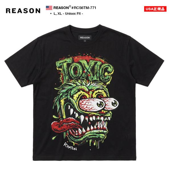 新品　XLサイズ FOR A REASON Tシャツ REASON Tシャツ 半袖 大きいサイズ リーズン おしゃれ 総柄 アメコミ