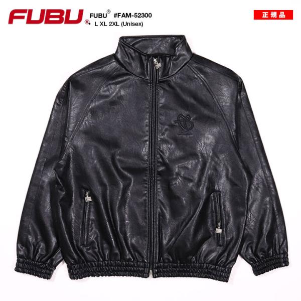 FUBU アウター b系 長袖 レザージャケット 高級感 ジャケット ブルゾン