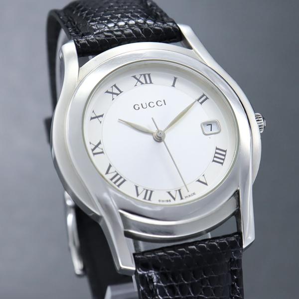 GUCCI 【稼働】グッチ 5500M クォーツ メンズ 腕時計 : ウィ