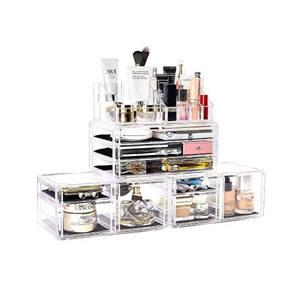 メイクボックス Dreamgenius 化粧品収納ボックス 高 感 引き出し 小物 化粧品入れ メイクケース 小物 収納 透明ア Opm Gov Gy