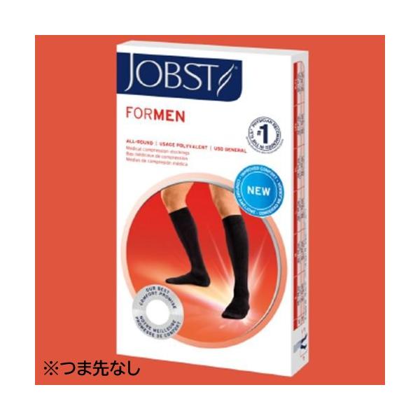 【弾性ストッキング】ジョブスト フォーメン20 ハイソックス ソフトフィット つま先なし ブラック M 1足(2本入) 川本産業(カワモト) JP-FM21K3B