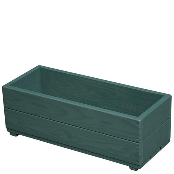 【完成品・日本製】WelcomeWood 木製プランター SWP60-GG ガーデングリーン 外寸60×23×高さ21cm 約20L