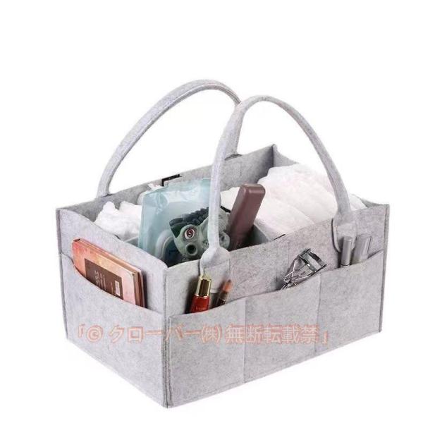 おむつのストックの収納や持ち運びに。おむつストッカー。仕切りがあって収納が綺麗で機能的にご使用可能です。なんと仕切りはカスタマイズ可能です。おもちゃや入れるものによって変更できるのも魅力。超軽量フェルト生地は丈夫で長持ち。※商品画像はお客様...