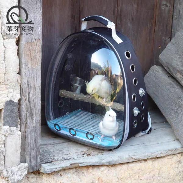 商品詳細規格 サイズ：41*31*28cmカラー：ブラック?ブルー?レッド肩に掛けたり?ハンドルに持ったりすることがいいます.素材-布の部分はオックスフォードで?丈夫で長持ちします.透明部分はやや柔らかい塩化ビニルで?鳥は緊張状態で透明部分...