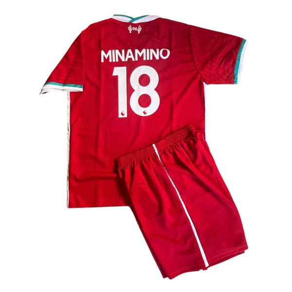 南野＃18 リバプール(ホーム)20/21 子供用　ユニフォーム   海外 サ ッカー  ユニフォーム トップス Tシャツ ズボン 半袖