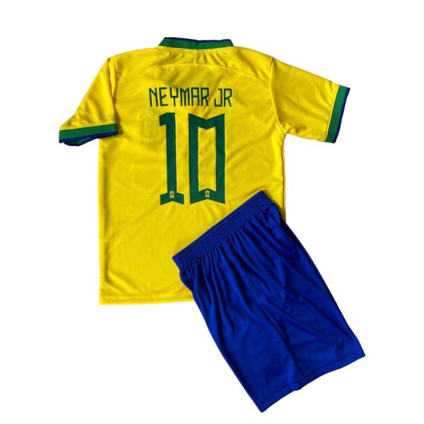 ネイマール 背番号10 ブラジル代表 ホーム 22/23 子供用上下セット 海外 サ ッカー レプリカ ユニフォーム トップス Tシャツ ズボン 半袖
