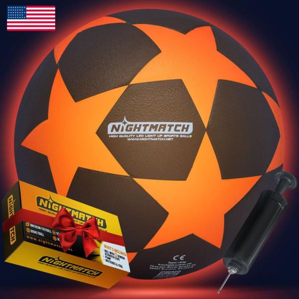 NIGHTMATCH ライトアップ LED サッカーボール (LB30-USA) :20230405123344-00413:ウェルネスフロー  通販 