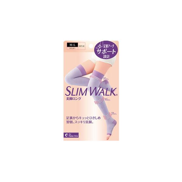 スリムウォーク（SLIM WALK） ピップ 美脚ロング ラベンダー M-L (1足