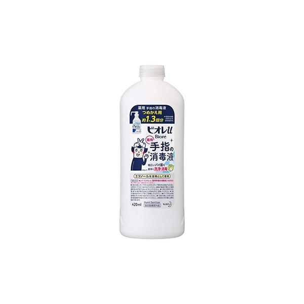 他サイト： 花王 ビオレu 手指の消毒液 つめかえ用 (420mL) 詰め替え用 防災 備蓄　【指定医薬部外品】の商品画像