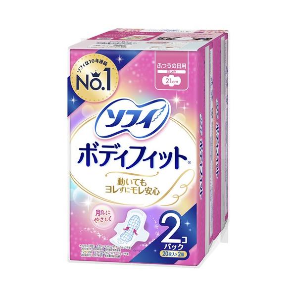 ユニチャーム ソフィ ボディフィット ふつうの日用 羽つき 21cm (20枚