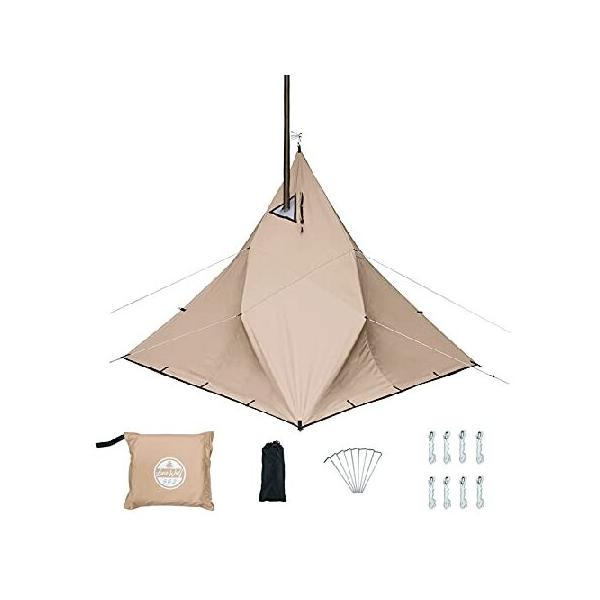 POMOLY Camping Tarp Camping Tent with Stove Jack, Hammock Rain Fly