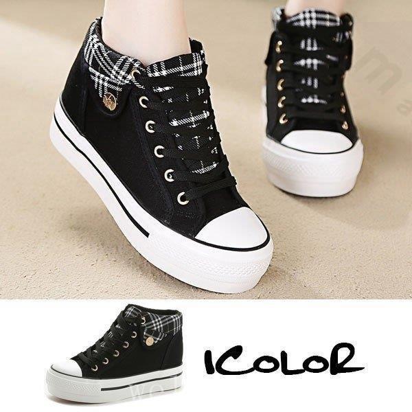 スリッポンレディーススニーカー厚底ウォーキングカジュアルハイカットインヒールインソールシューズ靴美脚脚長6cm Wela28f Wellwest 通販 Yahoo ショッピング