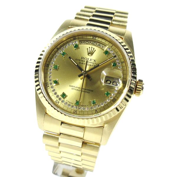 デイデイト ロレックス 18238LE デイデイト36 K18YG 純正ダイヤモンド