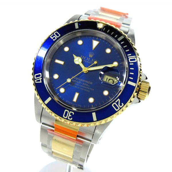 サブマリーナー ロレックス 16613 青サブマリーナ デイト メンズ 時計
