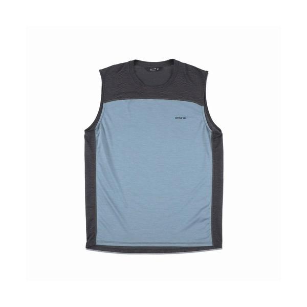 CHORDWOOLSLEEVELESSSHIRTS　STATIC（スタティックブルーム）（コードウールスリーブレス）-SteelBlue