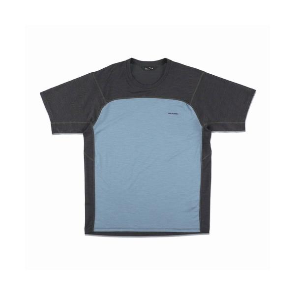 CHORDWOOLS/SSHIRTS　STATIC（スタティックブルーム）（コードウールショートスリーブ）-SteelBlue