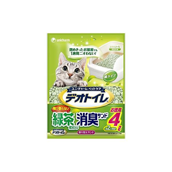 ユニ・チャーム株式会社ペットケアカンパニ　デオトイレ　飛び散らない緑茶・消臭サンド４Ｌ　　４５２０６９９６８０７５９