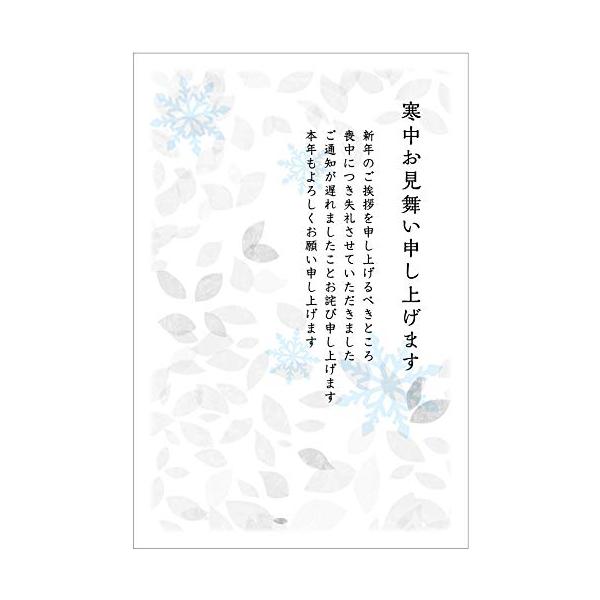 ※ご購入後でも品切になっている場合がございます。その際は、メールでお知らせしますので必ずご確認ください。【商品概要】枚数：10枚セット宛名面：「官製はがき」（63円切手付ハガキ）◎寒中見舞いはがきは1月5日頃から2月4日頃までお出し頂けます...