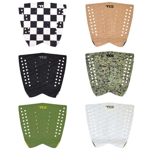 SWCT選手など世界的サーファーのニーズを満たすモデルを中心にバリエーション豊かなラインナップを誇るTLSトラクションシリーズ