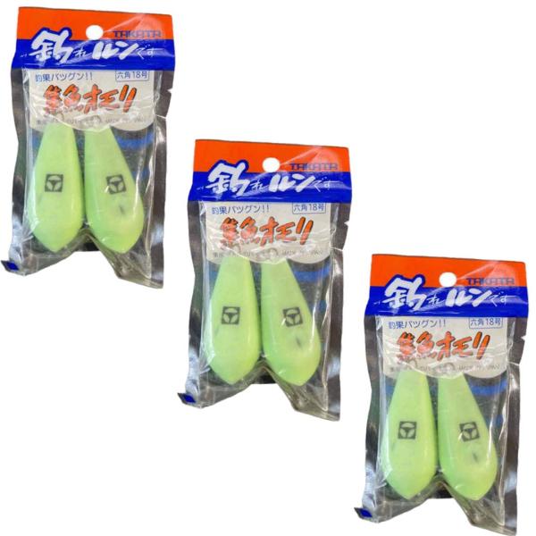 お買い得　オモリグ2.5号 10個セット タカタ 六角集魚オモリパック 8号002217・10号002224・12号002231・15