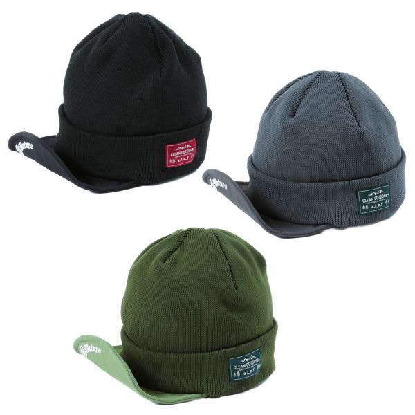 【 Clef 】ハッスイ スノー ニットキャップ 超はっ水ニット帽のつば付きキャップタイプ！つばはスノーゴーグルもつけやすいワイヤー入りのソフトバイザータイプ。つば部分にもはっ水生地を使用しているため、濡れて帽子が重くなりにくいです。バック...