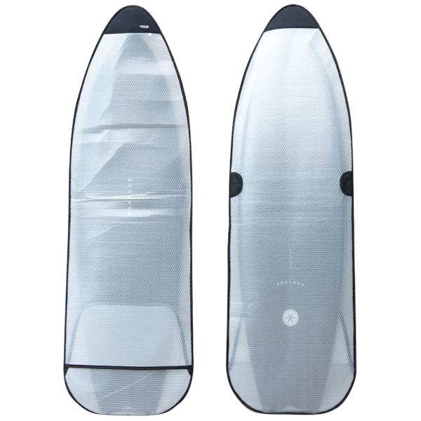 【TLS AIR BUBBLE CASE WIDE 6.6ft｜インナーケース】■ 仕様・ベンチレーションシステム仕様（通気孔口を設置）・2層のエアーパッキン構造によりサーフボードを守る・「硬め・厚め・強め」のバブルシート採用・ノーズは厚手...