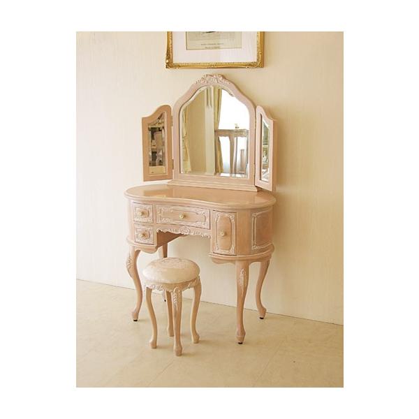 輸入オーダー家具 プリンセスドレッサー リボン彫刻モデル